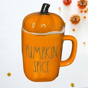 Rae Dunn Pumpkin Spice Mug With Pumpkin Topper